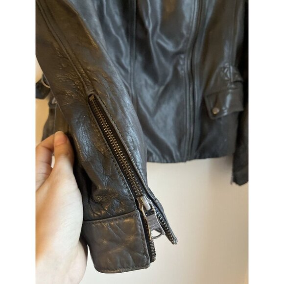 BANANA REPUBLIC - Genuine Leather Biker Jacket size M From 2010 - Picture 6 of 16